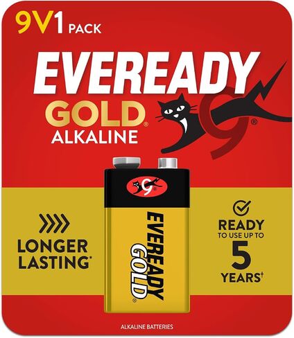 Eveready Gold Alkaline 9V Batteries, 1 Pack of 9 Volt Batteries in Saudi Arabia