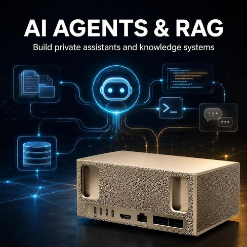 CyberGeek DGX Spark Personal AI Supercomputer, GB10 Grace Blackwell Superchip, 20-Core Arm CPU, 128GB LPDDR5x Unified Memory, 2TB NVMe SSD, Up to 1 PFLOP FP4 AI Performance, DGX OS in Saudi Arabia