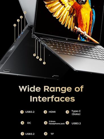 KAIGERR Gaming Laptop, Laptops with AMD Ryzen 4300U(Up to 3.7GHz), 16GB DDR4 512GB SSD Laptop Computer, 16.0inch Windοws 11 Laptop, 1920P FHD Display, WiFi 6, USB3.2, Type_C, Webcam Cover Slide in Saudi Arabia