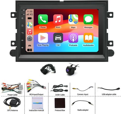 Car Stereo Radio Compatible for Lincoln Mark LT 2006-2008 with Carplay Android Auto GPS Navigation 7in Touchscreen Car Radio Player with WiFi FM/RDS Radio Bluetooth SWC Mirror Link + Backup Camera in Saudi Arabia