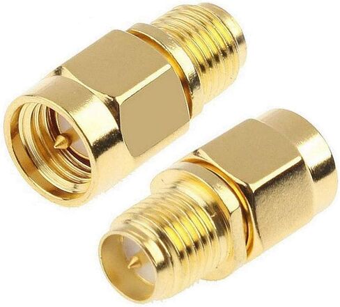 SMA Male Plug to RP-SMA Female RF Straight Connector Gold Plating Adapter for Wi-Fi Antenna Repeaters Radio Signal Extension Cable (2 Pack) in Saudi Arabia
