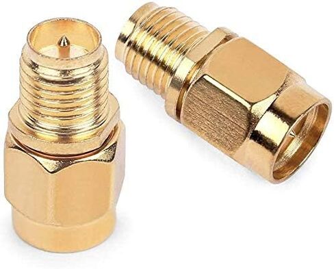 SMA Male Plug to RP-SMA Female RF Straight Connector Gold Plating Adapter for Wi-Fi Antenna Repeaters Radio Signal Extension Cable (2 Pack) in Saudi Arabia