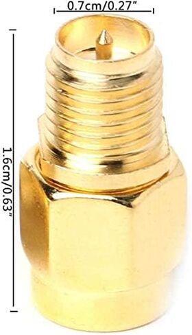 SMA Male Plug to RP-SMA Female RF Straight Connector Gold Plating Adapter for Wi-Fi Antenna Repeaters Radio Signal Extension Cable (2 Pack) in Saudi Arabia