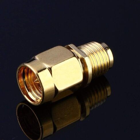 SMA Male Plug to RP-SMA Female RF Straight Connector Gold Plating Adapter for Wi-Fi Antenna Repeaters Radio Signal Extension Cable (2 Pack) in Saudi Arabia