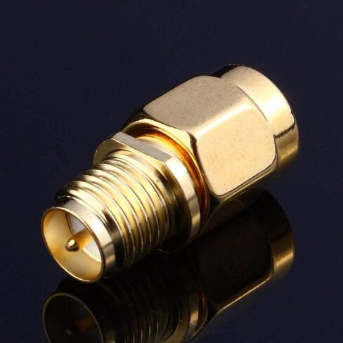SMA Male Plug to RP-SMA Female RF Straight Connector Gold Plating Adapter for Wi-Fi Antenna Repeaters Radio Signal Extension Cable (2 Pack) in Saudi Arabia