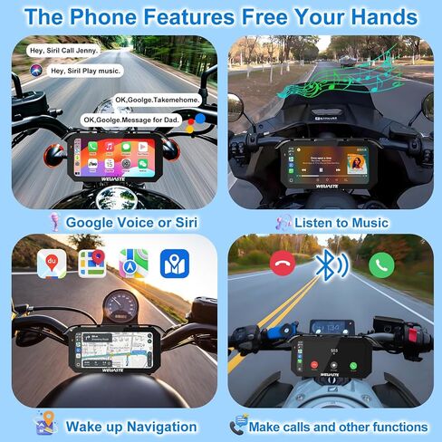 6.25" Motorcycle CarPlay Navigation HD Touch Screen, Android Auto in Saudi Arabia