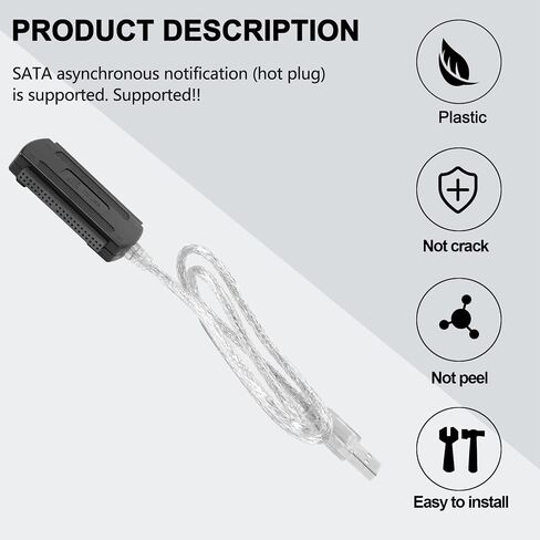 USB to SATA Adapter Cable for PC - IDE HDDs & CD/Compatible in Kuwait