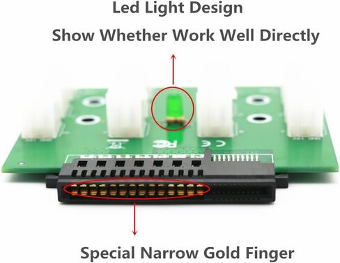 Angitu 12 Ports 6Pin GPU PCI-E 800W 1400W 1600W PSU Breakout Board Converter with Led Light for HP HSTNS-PL62 HSTNS-PL41 DPS-1400CB A (Green) in Saudi Arabia