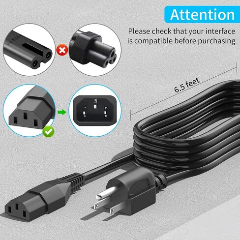AC Power Cord for Vibration Plate Exercise Machine, for Lifepro/MERACH/Renoj/AXV Universal 3 Prong Power Cable Replacement, 6 Feet in Saudi Arabia