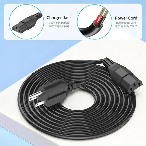 AC Power Cord for Vibration Plate Exercise Machine, for Lifepro/MERACH/Renoj/AXV Universal 3 Prong Power Cable Replacement, 6 Feet in Saudi Arabia