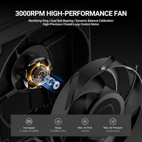 ID‑COOLING FROZN A510 Turbo CPU Air Cooler, Optimized for AM5/AM4, 240W TDP in Saudi Arabia