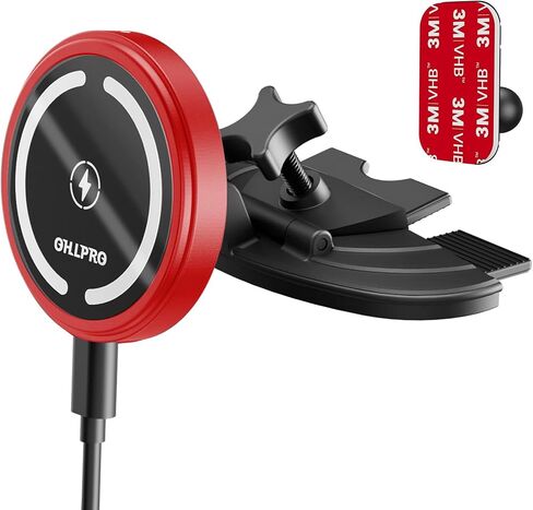 OHLPRO CD Slot Magsafe Car Mount Charger for iPhone 17, JetBlack in Saudi Arabia