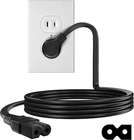 Polarized 2 Prong C7 Power Cord, 180 Degree Plug, Replacement AC Cord in Kuwait