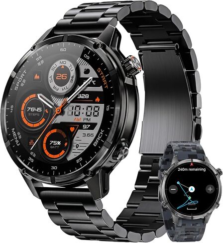 ساعة ذكية متينة M6 GPS للرجال من ووكر فيت، 50 ملم، تم اختبارها MIL-STD-810H in Kuwait