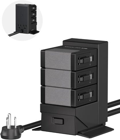 Gitryin Tower Charging Station for Nightstand, 120W Retractable Charger in Saudi Arabia