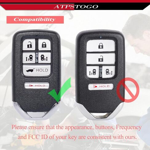 DIY Smart Key Fob Kit Fits for Honda Odyssey (EX-L/Touring) 2014 2015 2016 2017 Keyless Entry Remote Replace Key Replacement KR5V1X ID47 6 Button in Saudi Arabia