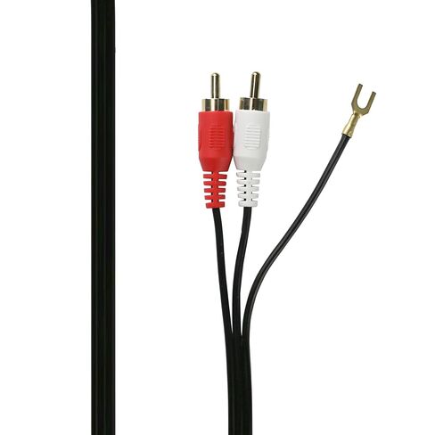 Fluance Gold Plated RCA Cable with Dual Spade Ground Wire, 3 Feet (PFHTCA) in Saudi Arabia