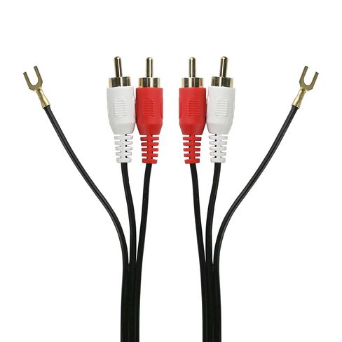 Fluance Gold Plated RCA Cable with Dual Spade Ground Wire, 3 Feet (PFHTCA) in Saudi Arabia