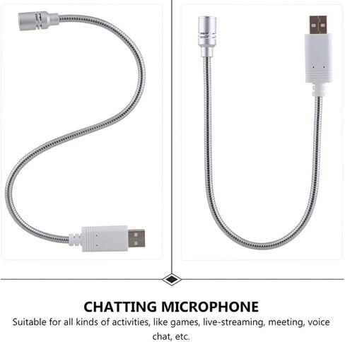 USB Desktop Microphone for Laptop with Aluminum Alloy Body and Sponge Windshield, Lightweight Portable USB Mic for Gaming and Voice Chat in Saudi Arabia
