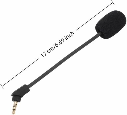 3.5mm Gold Plated Curved Plug Replacement Headset Microphone Noise Cancelling Detachable Gaming Headphone Mic for Hyper X for Cloud for Revolver in Saudi Arabia