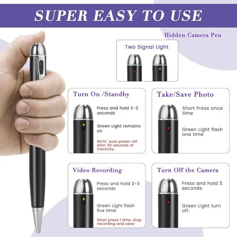 64GB Nanny Cam Security Camera, HD 1080P Mini Body Camera for Indoor Outdoor in Kuwait