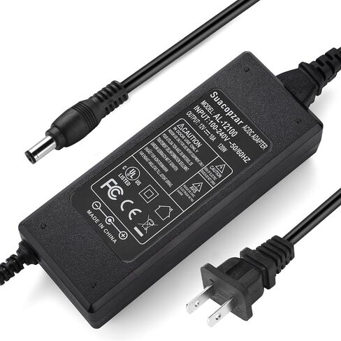 120W 12V 10A Power Supply AC to DC Adapter, Type B 3 Pin Power Supply Transformer 5.5x2.5mm & 5.5x2.1mm Tip, AC 100V-240V to DC 120W Switching Converter for LED Strip Light CCTV Cameras 3D Printer in Saudi Arabia