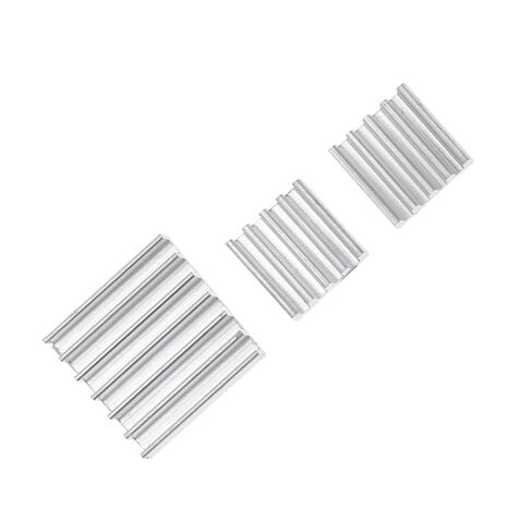 Silver Aluminum Heat Sink Kit with Adhesive Thermal Tape 3pcs in Saudi Arabia