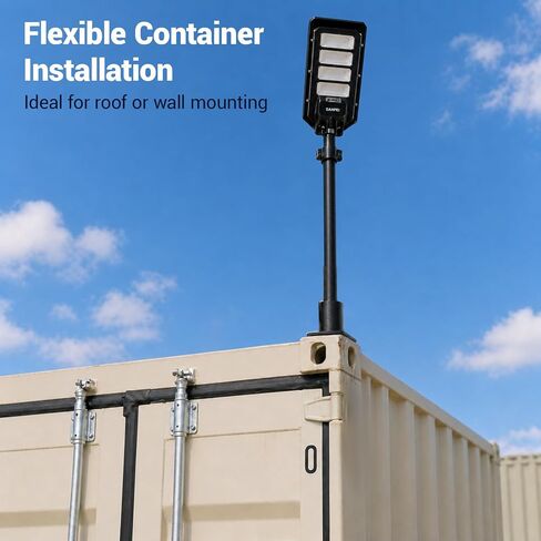 1 Pcs Shipping Container Light Pole Holder Mount Heavy Duty Steel Mounting Bracket Adjustable Container Light Fixture Hardware No-Drill Installation for Lights Cameras Flags Roof Wall in Saudi Arabia