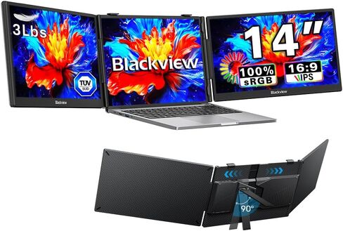 Blackview Laptop Screen Extender,14" 1080P FHD IPS Triple Monitor in Saudi Arabia