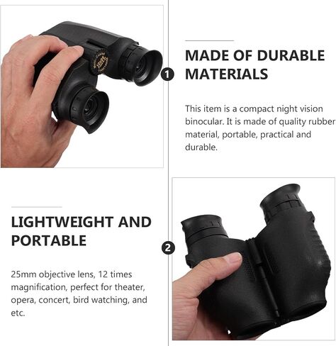 X Compact Rubber Binoculars with Wide Angle Viewing for Travel in Saudi Arabia