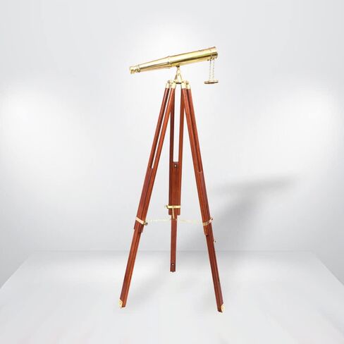 62" Floor Standing Binoculars, Solid Brass, Wood Tripod Stand in Saudi Arabia