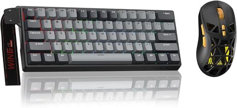 Aula WIN60 HE Pro- 60% Mechanical Gaming Keyboard Wired, Hall Effect Magnetic Switch Keyboard+SM802 Wireless Gaming Mouse,24,000 DPI Max,Lightweight Computer Mouse for Laptop/PC in Kuwait