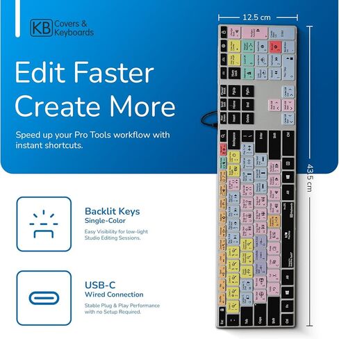 KB Covers Pro Tools Backlit Aluminum Keyboard - Windows - US in Kuwait