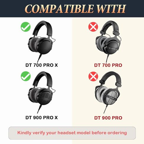 Replacement Ear Cushion Pads,Compatible with Beyerdynamic DT 700 PRO X and DT 900 PRO X,Velvet,Gray, Ultra-Soft Foam(Earpads + Headband) in Saudi Arabia
