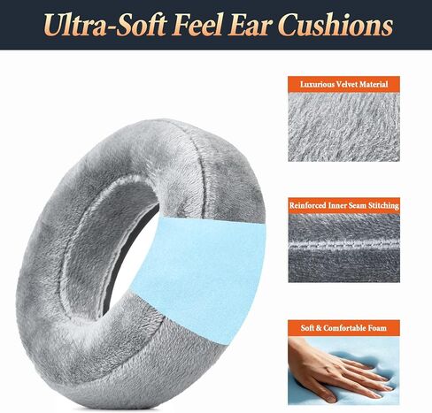 Replacement Ear Cushion Pads,Compatible with Beyerdynamic DT 700 PRO X and DT 900 PRO X,Velvet,Gray, Ultra-Soft Foam(Earpads + Headband) in Saudi Arabia