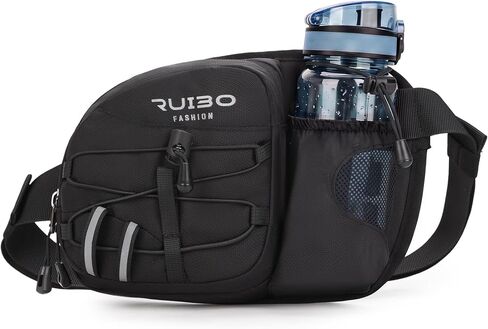 Geestock Waist Pack with Water Bottle Holder, 2L Hiking Fanny Pack, Green in Saudi Arabia