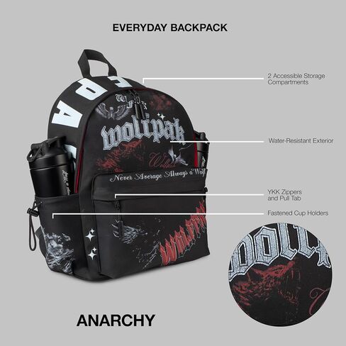 WOLFpak 25L Everyday Anarchy Lined Backpack - Luxurious Red Felt Interior in Saudi Arabia