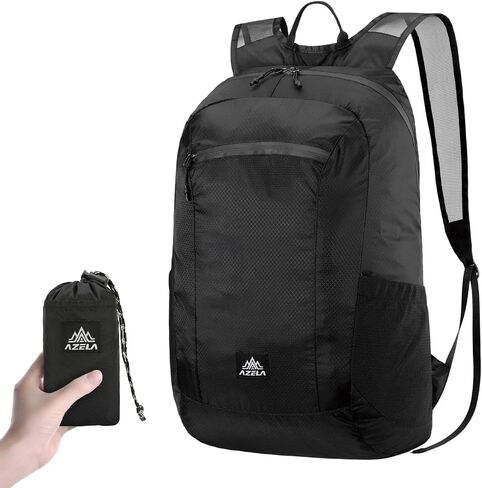 YAPJEB Lightweight Hiking Backpack, Breathable Daypack for Running Cycling Climbing Marathon Camping for Men and Women(01 Black) in Saudi Arabia