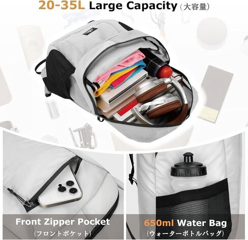 YAPJEB Lightweight Hiking Backpack, Breathable Daypack for Running Cycling Climbing Marathon Camping for Men and Women(01 Black) in Saudi Arabia