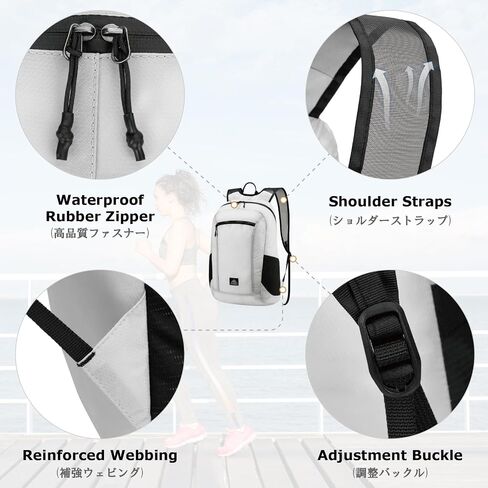 YAPJEB Lightweight Hiking Backpack, Breathable Daypack for Running Cycling Climbing Marathon Camping for Men and Women(01 Black) in Saudi Arabia