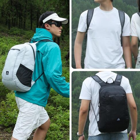 YAPJEB Lightweight Hiking Backpack, Breathable Daypack for Running Cycling Climbing Marathon Camping for Men and Women(01 Black) in Saudi Arabia