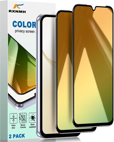 Privacy Tempered Glass Screen Protector for Samsung Galaxy a14 5g Screen Protector, 6.6 inch,Gradient Colorful, Anti-Spy, Anti-Blue Light，No Bubble in Kuwait
