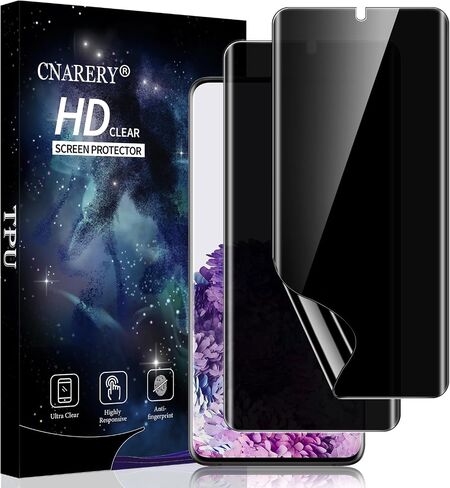 عبوتان من واقي شاشة الخصوصية لهاتف Samsung Galaxy S10 Plus [ليس زجاجيًا]، واقي شاشة مرن مضاد للتجسس من مادة TPU، يدعم بصمة الإصبع ويفتح التغطية الكاملة in Kuwait