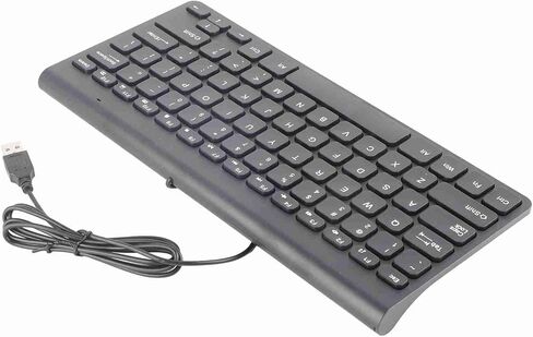 Ultra Thin USB Wired Keyboard Mouse, Mini Size, Sturdy Cord and Reliable Connection, Optical Mouse Set Combo for PC Laptop, Compact Design for Internet Surfing (Black) in Saudi Arabia