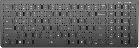 ALOGIC Rechargeable Wireless Keyboard and Mouse Combo, Compact 99-Key Keyboard, USB-C Charging, Bluetooth & 2.4GHz Wireless, USB Receiver, for Windows PC, Laptop & Desktop, Black in Saudi Arabia