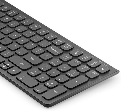 ALOGIC Rechargeable Wireless Keyboard and Mouse Combo, Compact 99-Key Keyboard, USB-C Charging, Bluetooth & 2.4GHz Wireless, USB Receiver, for Windows PC, Laptop & Desktop, Black in Saudi Arabia