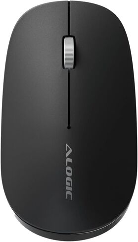 ALOGIC Rechargeable Wireless Keyboard and Mouse Combo, Compact 99-Key Keyboard, USB-C Charging, Bluetooth & 2.4GHz Wireless, USB Receiver, for Windows PC, Laptop & Desktop, Black in Saudi Arabia