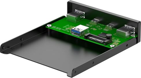 Inline 3.5 Inch Front Panel with 2 x USB-A 3.2 Gen2 and 2 x USB-C 3.2 Gen2, 10 Gb/s, Metal Housing for Desktop PC, Installation Panel, 33456C in Saudi Arabia