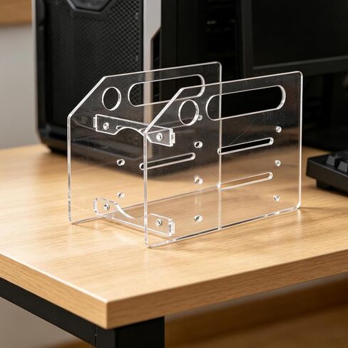 Acrylic Hard Drive Rack 3 Layer Mounting Bracket for Desk Storage in Saudi Arabia