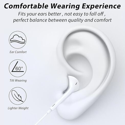 2 Pack USB C Headphones for iPhone 16/15 Earbuds USB C Wired Earphones with Mic & Remote Control Noise Cancelling for iPhone 16 pro, iPad Pro, Galaxy S23/S22/S21/S20/Ultra Note 10/20, Pixel 7/6/6a in Saudi Arabia
